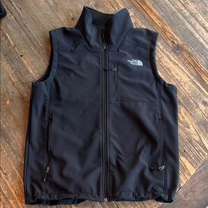 The North Face Black Insulated Vest with Stand-Up Collar